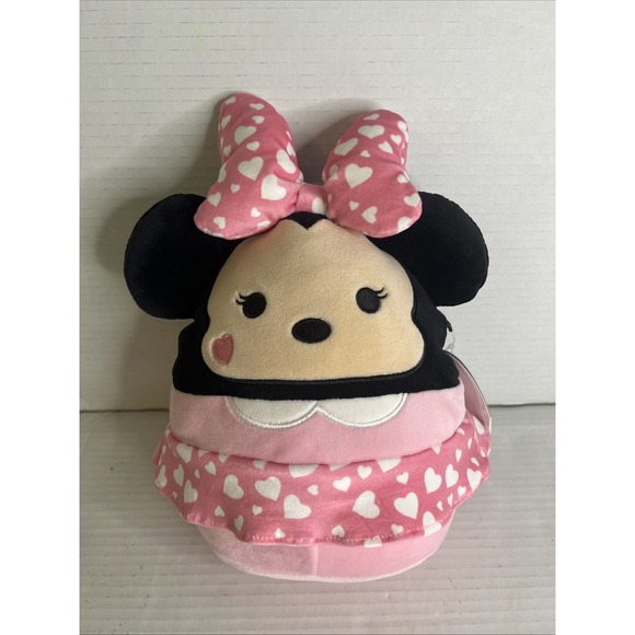 Squishmallows Disney‎ Minnie Mouse Plush Toy Stuffed Animal Pink Polka Dot Bow - Picture 1 of 14
